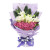 蝶恋花－－紫玫瑰22枝，多头铁炮百合4枝