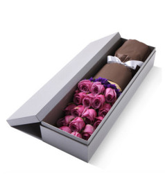 我的承诺--精品玫瑰礼盒:紫玫瑰19枝