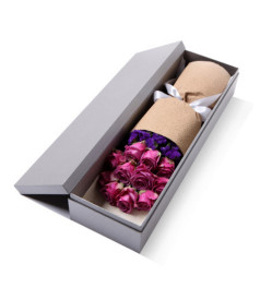 默默的祝福--精品玫瑰礼盒,紫玫瑰11枝