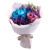 美妙时刻－－蓝玫瑰(昆明产,人工染色)9枝，紫玫瑰3枝，紫色桔梗3枝
