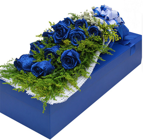 终于等到你-11枝蓝色妖姬礼盒