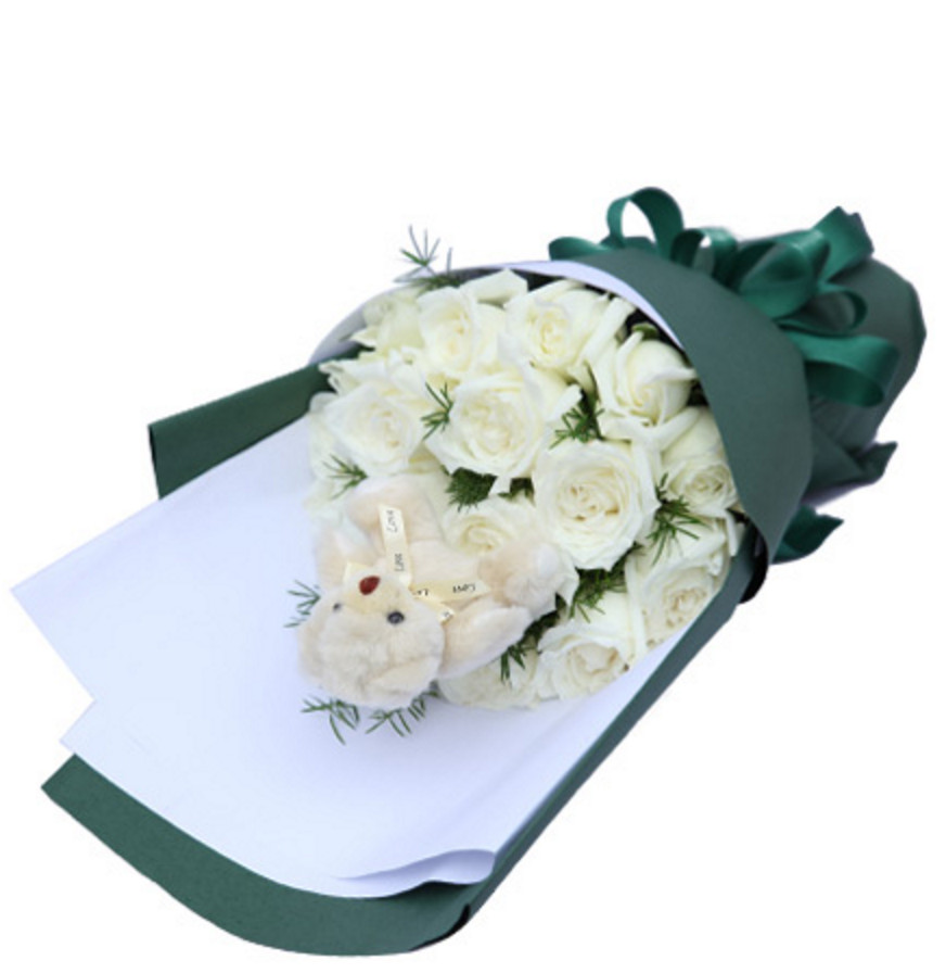 你我之间--11枝白玫瑰