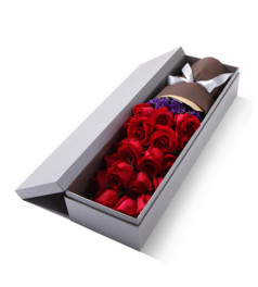 鱼水情--精品玫瑰礼盒:19枝红玫瑰