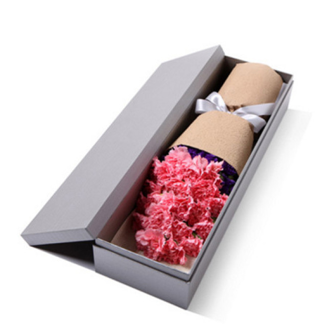 挂念--精品康乃馨礼盒：粉色康乃馨19枝