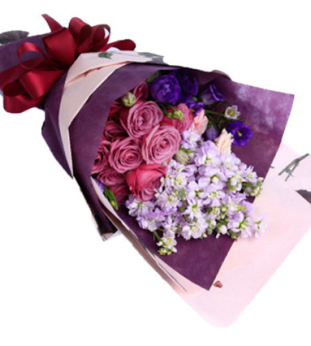 浅笑安然--紫玫瑰11枝