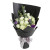 美好的祝愿－－雪山白玫瑰19枝，紫色桔梗3枝
