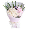 爱的礼物－－芬德拉白玫瑰13枝，粉色绣球1枝