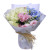 定格幸福瞬間－－雪山白玫瑰16枝，淺藍色繡球1枝